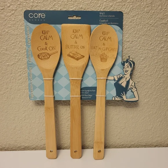NWT Core Bamboo Set of 3 Bamboo Utensils