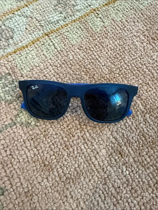 Ray-Ban Matte Navy Wayfarer Sunglasses with Dark Blue Lenses