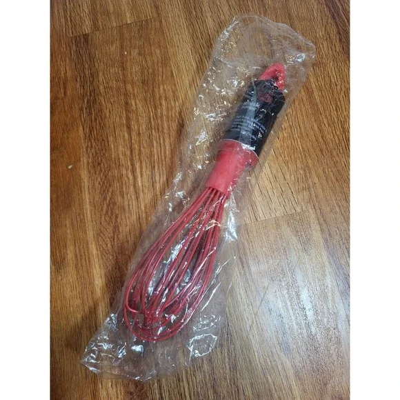 Chef Craft Premium Silicone‎ Wire Cooking Whisk, 10.5 Inch, Red