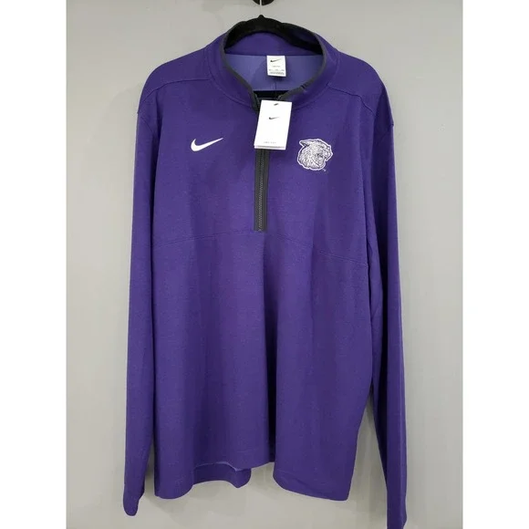 NEW SIZE MENS 2XL XXL Nike KANSAS STATE WILDCATS Quarter Zip Pullover SHIRT NCAA