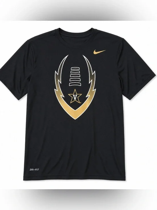Nike Dri-FIT Vanderbilt Commodores Football Legend Tee Black Gold Men’s L