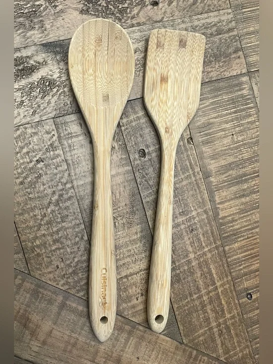 Cuisinart GreenGourmet Bamboo Solid Spoon and Unbranded Bamboo Solid Turner