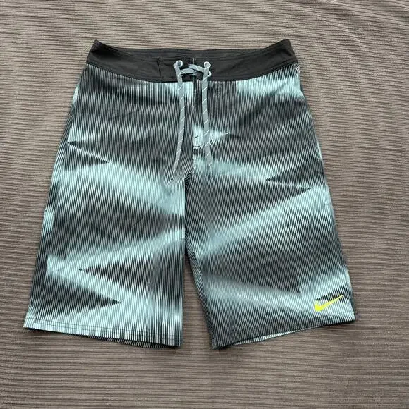 Nike Board Shorts Mens 30 Swim Trunks Stripe‎ Drawstring Pocket NESS7459
