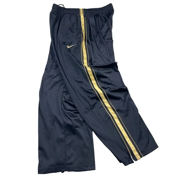Nike Sweatpants Men XL Black Gold Jogger Sweats Baggy VTG Y2K Dazzle Shinny