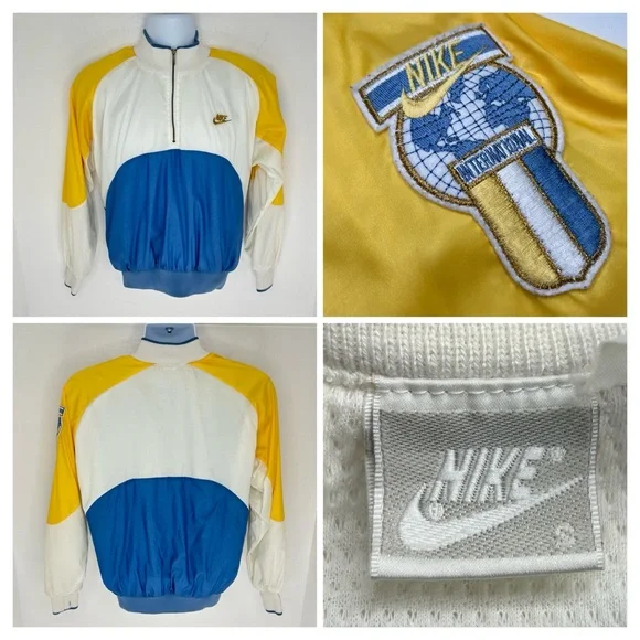 Nike Vintage 80s 90s Colorblock Pullover Track Jacket‎ Windbreaker Size Small