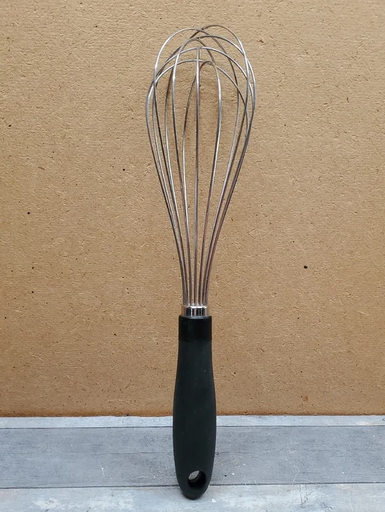 Premium Black Silicone-Handle Balloon Whisk
