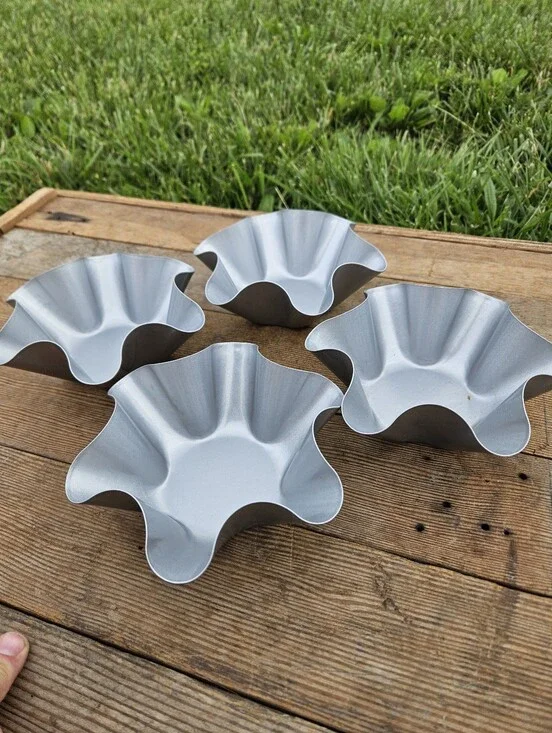 Set of 4 Non-Stick Tortilla Shell Pans - Taco Salad Bowl Makers -Tostada Molds