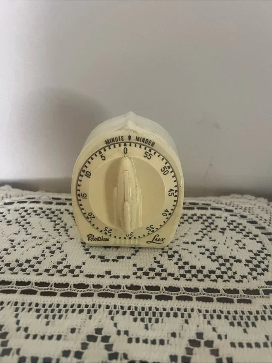 Vintage Lux Robertshaw Kitchen Timer: 1960s Atomic Rocket Knob working