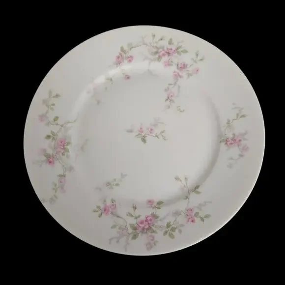 Theodore Haviland Limoges France Pink Rose Floral Salad Plates Set of 4