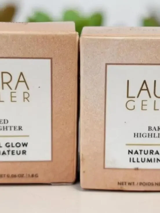 2 Pk Laura Geller Baked Highlighter Natural Glow Illumin. French Vanilla 0.26oz