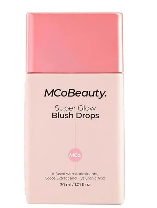 MCoBeauty Super Glow Blush Drops, Blush Pink, Instantly Warm and Illuminate Your