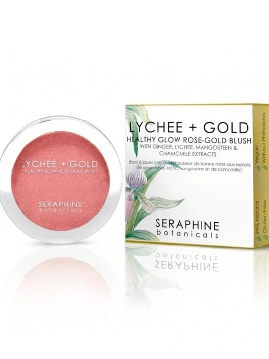 Seraphine Lychee + Gold Healthy Glow Rose-Gold Blush NIB