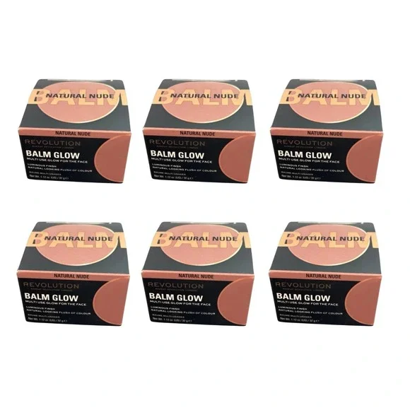 Revolution Balm Glow Natural Nude 1.12 oz Multi Use Face Balm Lot of 6