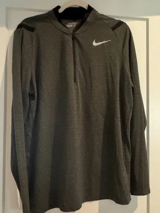 Nike Golf Dri-FIT Half-Zip Top Shirt Golf Men Pullover Charcoal Grey 833278-010