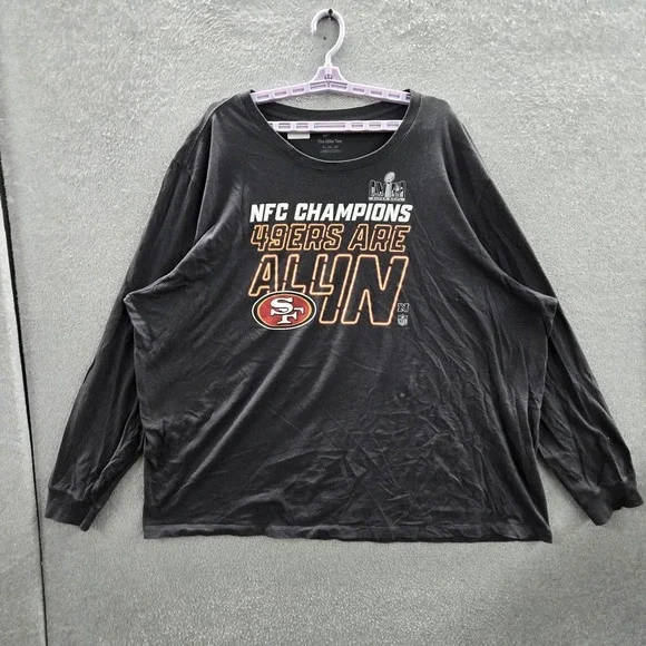 San Francisco 49ers Men Shirt 4XL Black Nike Graphic Team Logo The Tee