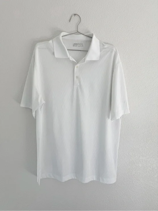 NIKE GOLF Nike Fit Dri Men's White Short-Sleeve Polo Size L