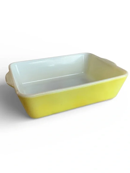 Vintage Pyrex Yellow Refrigerator Dish 503-B - A-3 4 - PAT OFF - FRIDGIE