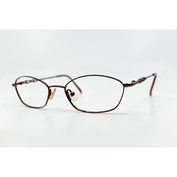 Disney Eyeglasses Kids Brown Oval Metal Frame 46-17-130