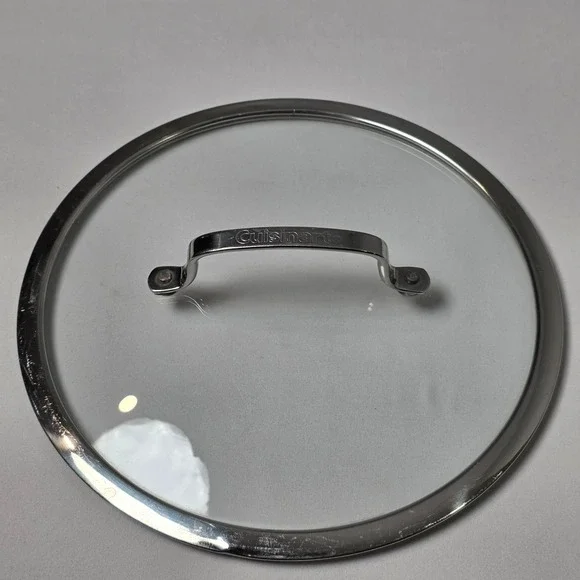 Cuisinart Pot Lid 9in Clear Glass Stainless Steel Rim Riveted Handle