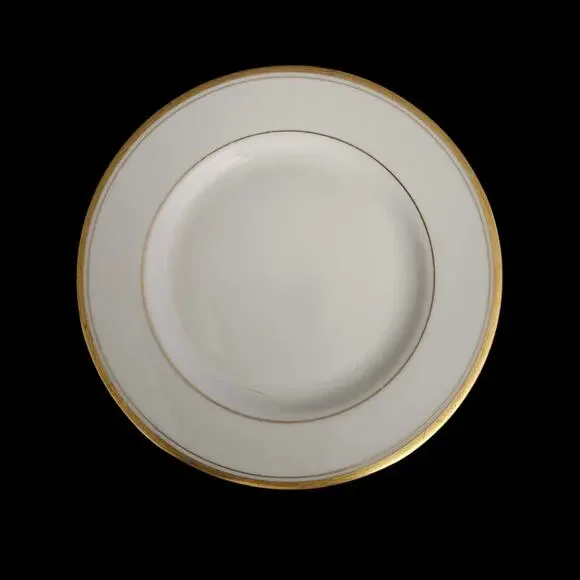 Theodore Haviland New York Oxford Gold Trim Bread Plates 6.5