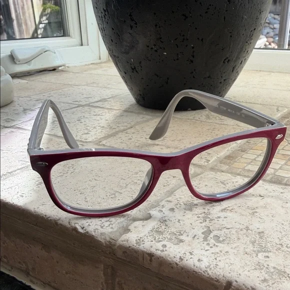 Ray Ban 9052/S Two-Tone Pink and Gray Wayfarer Glasses