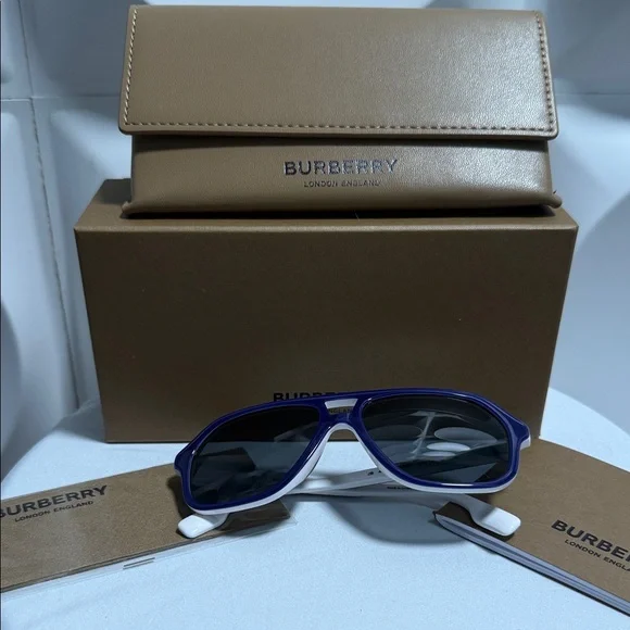 Burberry Navy & White Kid’s Sport Sunglasses