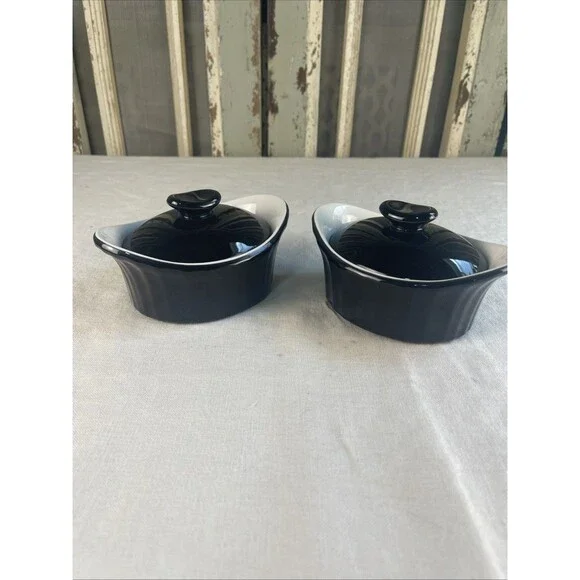 2 CorningWare Black Oval 5.5