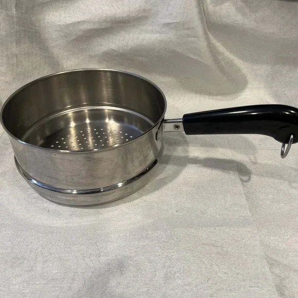 Revere Ware Stainless 2 & 3 Qt Double Boiler Steamer Insert Handle 7-1/4