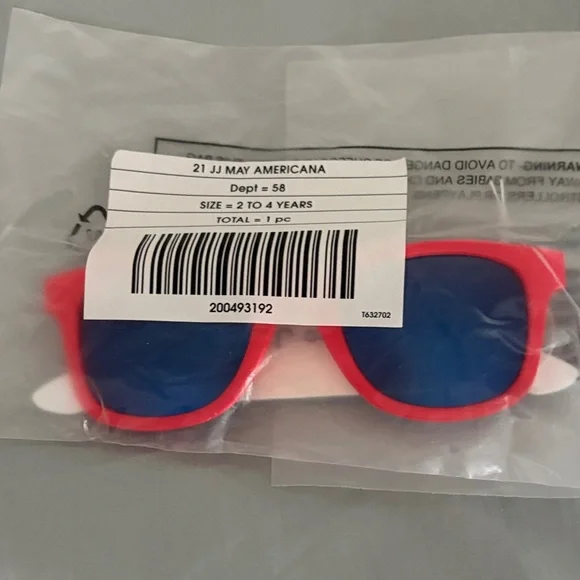 Janie and Jack Red and Blue Kids Sunglasses