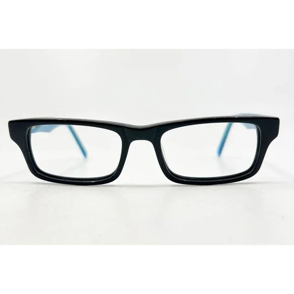 Converse K003 Black Blue Rectangular Eyeglasses Frames 45-16-130 Kids Youth