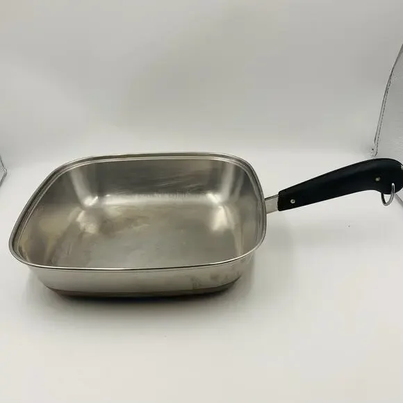 Revere Ware Pre 68 Copper Clad SS Square 11