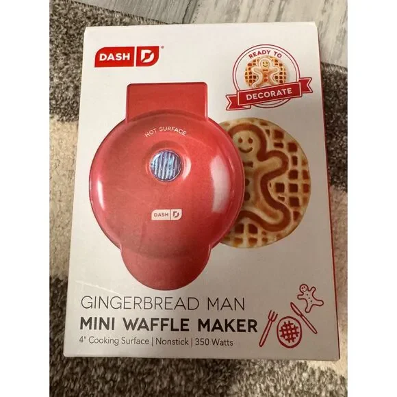 Dash Gingerbread Man Mini Waffle Maker