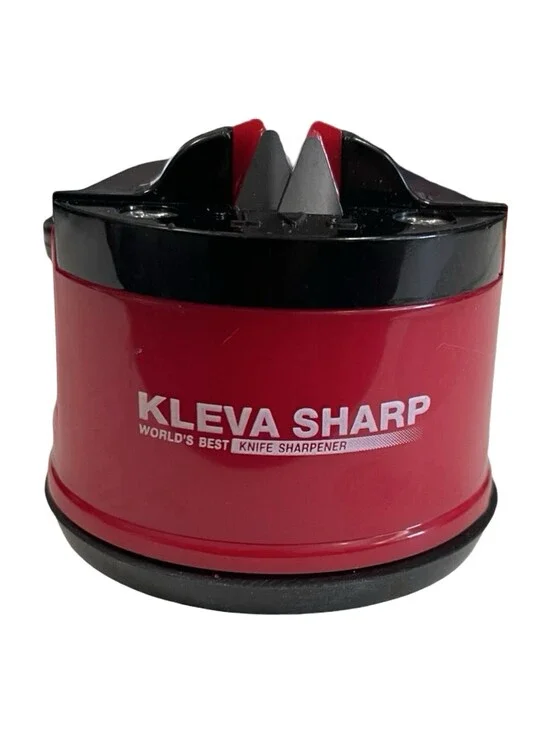 Kleva Sharp RED Kitchen Knife Sharpener With Suction Mini Deedee QVC