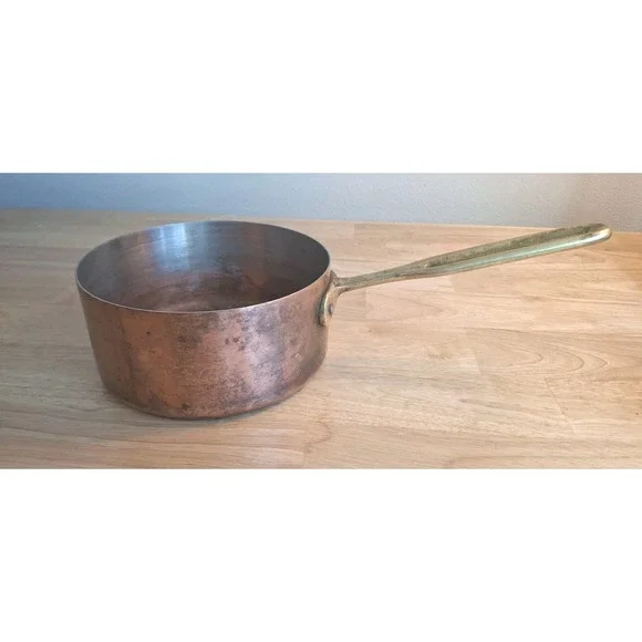 Vintage Copper Saucepan 6.5