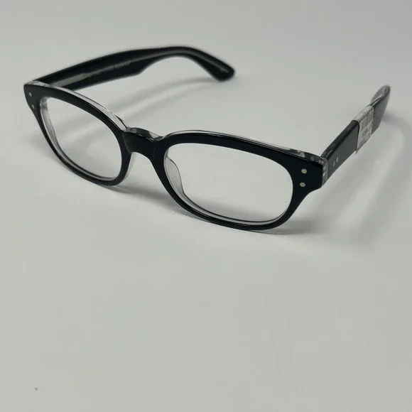 NWT Norman Childs VINTAGE 11 Eyeglass 50-18-140 Unisex Adult Black Cryst Frames