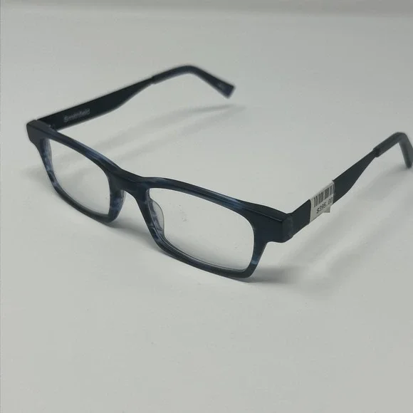 NWT Norman Childs SMITHFIELD Eyeglass 47-18-140 MGHB Unisex Kids Blk Blue Frame