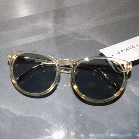 Janie And Jack Classic Gold Clear Frame Sunglasses Size 4 and Up NEW