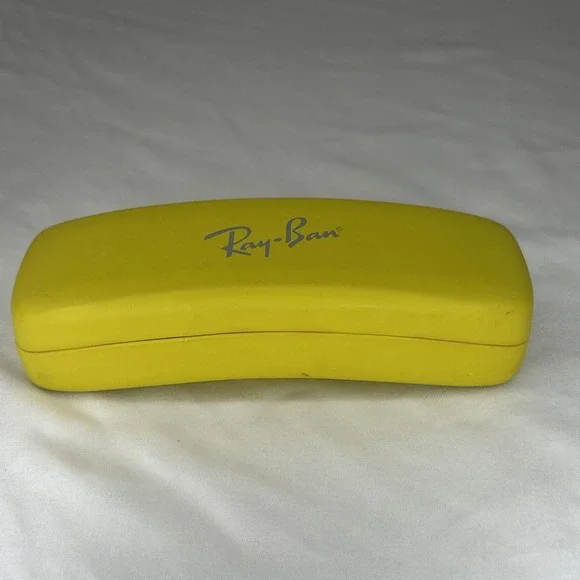 NEW RAY-BAN JUNIOR YELLOW AUTHENTIC EYEGLASSES CASE ONLY