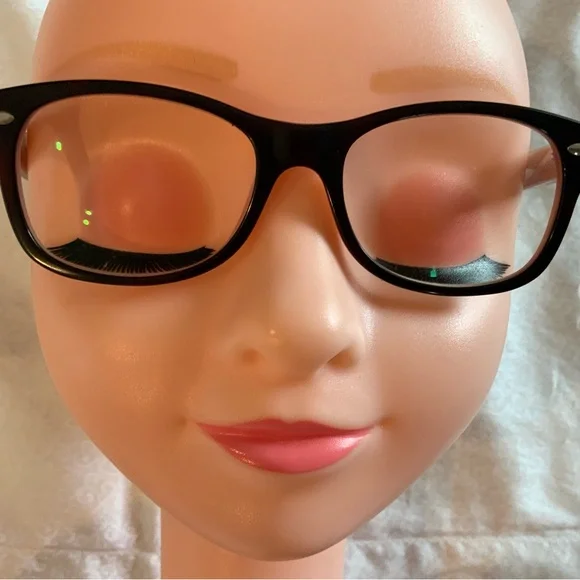 Ray Ban Eyeglasses RB 1528 3580 46-16 125 Black On Pink Horn Rim FRAME Girls