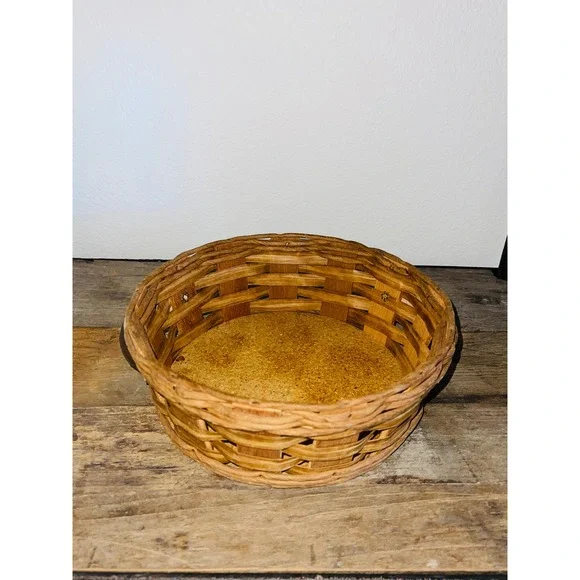 Vintage Pyrex Round Woven Basket With Handles For 2qt Casserole Dish 024-624-684