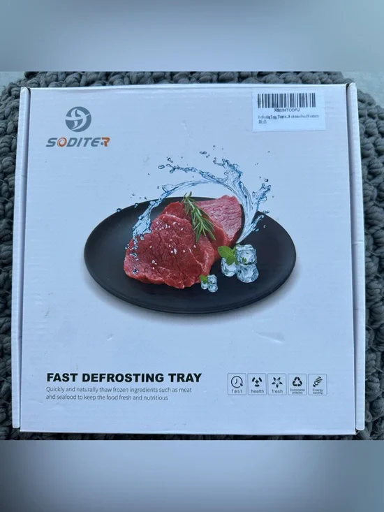 Black, Soditer Fast Defrosting Circular Tray