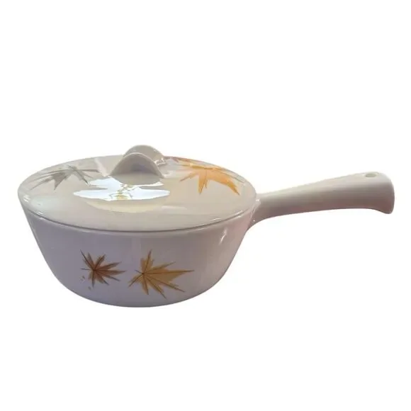 Iroquois China Ben Siebel Harvest Time Leaf Pattern Ceramic Pot