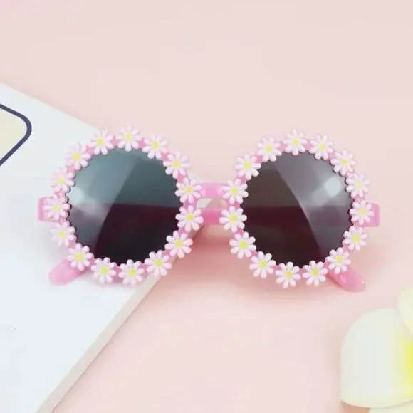 Toddler Daisy Round Retro Sunglasses