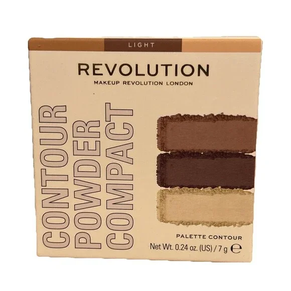 Makeup Revolution London Contour Powder Compact LIGHT Face Palette New Sealed