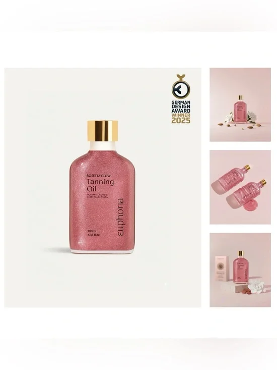 Euphoria Rosetta Glow Tanning Oil — Shimmery Rose Pink