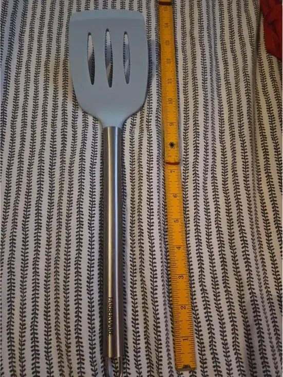 Baby B Silicone Cooking Spatula/Turner Farberware Stainless Steel Handle 13.5