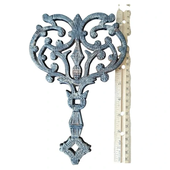 Wilton Cast Iron Trivet Vintage‎ Scrollwork Lyre Design Footed Black 9 Inch
