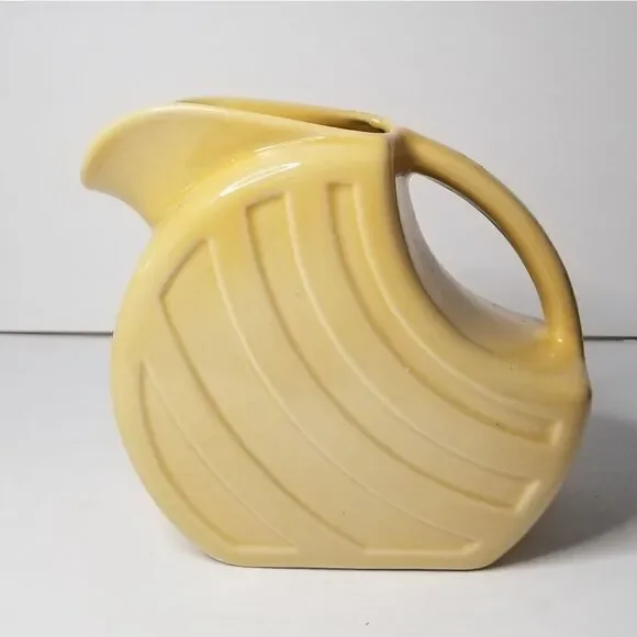 Alamo refrigerator pitcher pottery vintage yellow