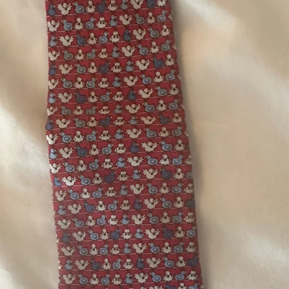 Red Patterned boys ferragamo Tie