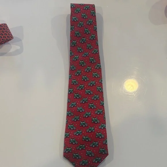 Red and Green Patterned boys Tie